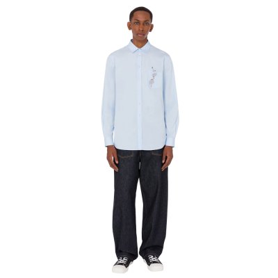THE PRINTED COTTON POPLIN SHIRT